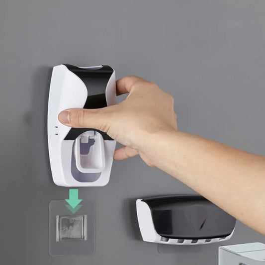 Toothpaste Dispenser With Brush Holder