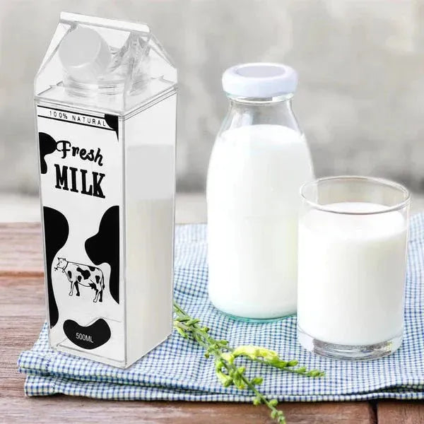 Clear Acrylic Cow Milk Bottle
